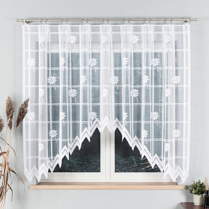 Firanka gotowa żakardowa 005114 - 160x320 cm - biały