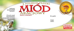 Paczka etykiet na miód akacjowy (100szt) - wzór E64