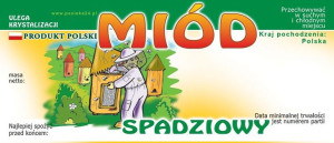 Paczka etykiet na miód spadziowy (100szt) - wzór E32