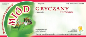 Paczka etykiet na miód gryczany (100szt) - wzór E1006
