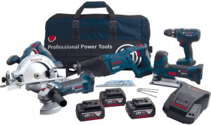 Combo 18v Gws18-125+ Gks18+gsa18+gst18+gsr18 Bosch
