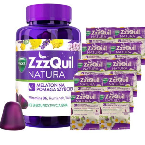 Zzzquil Natura żelki na sen z melatoniną 60+10 szt.GRATIS