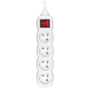 Listwa zasilająca TRACER POWERCORD 3M Biała (4 gniazda)