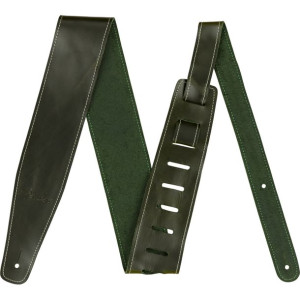 Fender Broken-in Leather Strap Green Pas Gitarowy