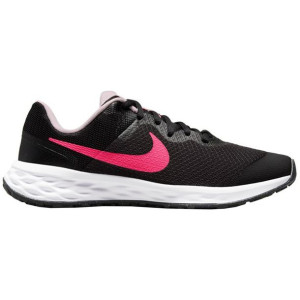 Buty dla dzieci nike revolution 6 nn (gs) czarno-różowe dd1096 007