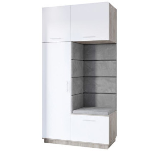 Szafa garderoba MILO 4 120 szary mat na ubrania