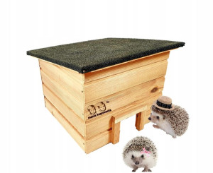Domek Dla JEŻA drewniany  DIY Jeż Składany z Labiryntem HDJ1 N