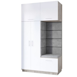 Szafa garderoba MILO 4 150 szary mat na ubrania
