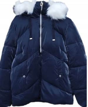 Kurtka zimowa damska granatowa puchowa r 2XL