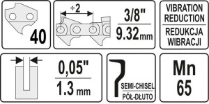 Łańcuch tnący do pilarki 40 ogniw 3/8" x 1,3mm 10"