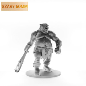 Figurka Rpg - Seria Potwory - Wojowniczy Ogr C - Szary 50 Mm