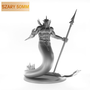 Figurka Rpg - Seria Potwory - Merrow- Szary 50 Mm