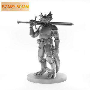 Figurka Rpg - Seria Potwory - Mosiężny Półsmok - Szary 50 Mm