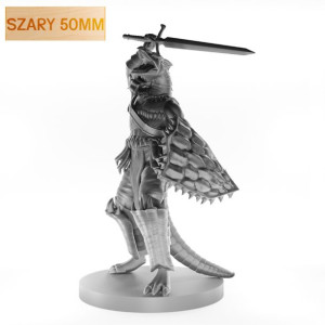 Figurka Rpg - Seria Potwory -  Biały Półsmok - Szary 50 Mm