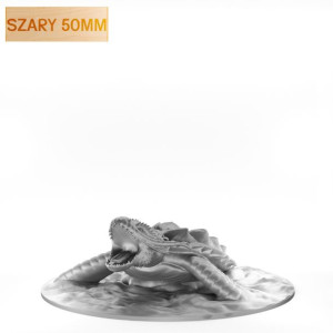 Figurka Rpg - Seria Potwory - Smokożółw W Wodzie - Szary 50 Mm