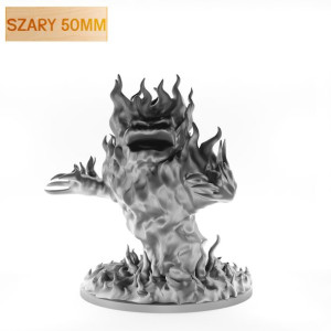 Figurka Rpg - Seria Potwory - Żywiołak Ognia - Szary 50 Mm