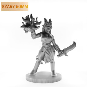 Figurka Rpg - Seria Humanoidy - Mroczna Diablica - Szary 50 Mm