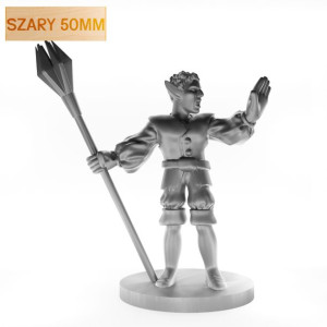 Figurka Rpg - Seria Humanoidy - Potężny Elficki Zaklinacz - Szary 50 Mm