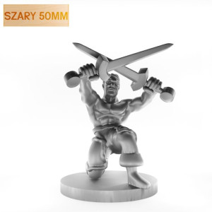 Figurka Rpg - Seria Humanoidy - Trening Wojownika - Szary 50 Mm