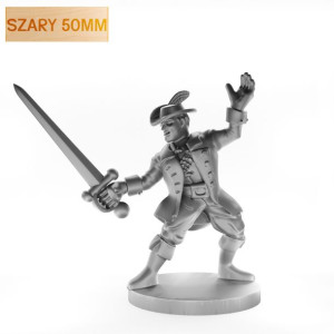 Figurka Rpg - Seria Humanoidy - Pirat Leon - Szary 50 Mm