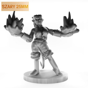Figurka Rpg - Seria Humanoidy - Diabelska Zaklinaczka - Szary 25 Mm