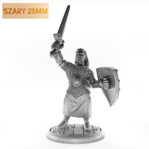 Figurka Rpg - Seria Humanoidy - Nordycki Wojownik A - Szary 25 Mm