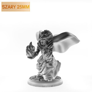 Figurka Rpg - Seria Humanoidy - Szalony Czarodziej - Szary 25 Mm