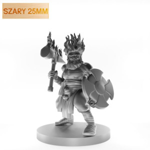 Figurka Rpg - Seria Potwory - Azer - Szary - 25 Mm