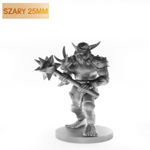 Figurka Rpg - Seria Potwory - Niedźwieżuk Z Kropaczem - Szary - 25 Mm