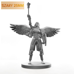 Figurka Rpg - Seria Humanoidy - Deva Kobieta - Szary 25 Mm