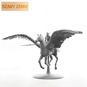 Figurka Rpg - Seria Humanoidy - Paladyn Na Pegazie - Szary 25 Mm