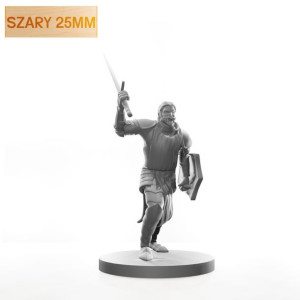 Figurka Rpg - Seria Humanoidy - Szarża Paladyna - Szary 25 Mm