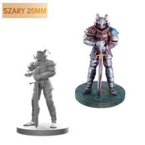 Figurka Rpg - Seria Humanoidy - Antyczny Paladyn - Szary 25 Mm