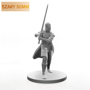 Figurka Rpg - Seria Humanoidy - Doświadczona Wojowniczka - Szary 50 Mm
