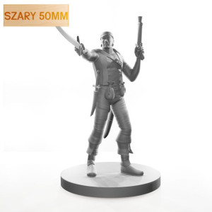 Figurka Rpg - Seria Humanoidy - Pirat - Szary 50 Mm