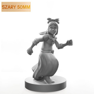 Figurka Rpg - Seria Humanoidy - Biegnąca Dziewczynka - Szary 50 Mm