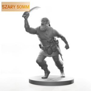 Figurka Rpg - Seria Humanoidy - Przywódca Bandytów - Szary 50 Mm