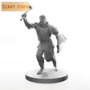 Figurka Rpg - Seria Humanoidy - Kapłan - Szary 25 Mm