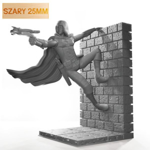 Figurka Rpg - Seria Humanoidy - Strzelec Na Ścianie - Szary 25 Mm