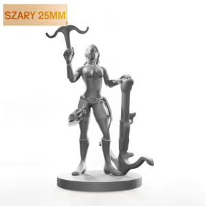 Figurka Rpg - Seria Humanoidy - Niezależna Kobieta - Szary 25 Mm