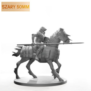 Figurka Rpg - Seria Humanoidy - Kawaleria - Szary 50 Mm