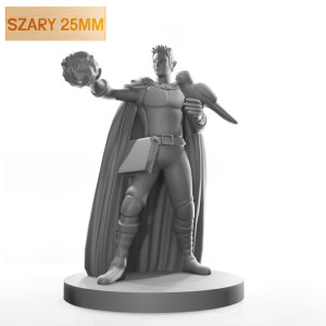 Figurka Rpg - Seria Humanoidy - Półelf Czarnoksiężnik - Szary 25 Mm