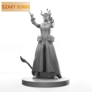 Figurka Rpg - Seria Humanoidy - Rewolwerowiec Z Piekła - Szary 50 Mm