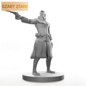 Figurka Rpg - Seria Humanoidy - Herszt Bandytów - Szary 25 Mm