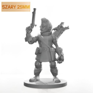 Figurka Rpg - Seria Humanoidy - Gnom Konstruktor - Szary 25 Mm