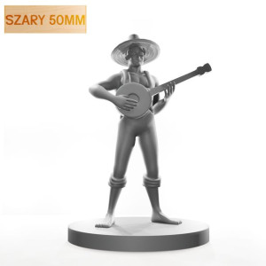 Figurka Rpg - Seria Humanoidy - Wioskowy Bard - Szary 50 Mm