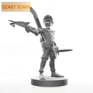 Figurka Rpg - Seria Humanoidy - Gnom Bard Z Kuszą - Szary 50 Mm