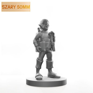 Figurka Rpg - Seria Humanoidy - Gnom Czarodziej - Szary 50 Mm