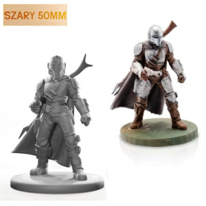 Figurka Rpg - Seria Humanoidy - Mandalorian - Szary 50 Mm
