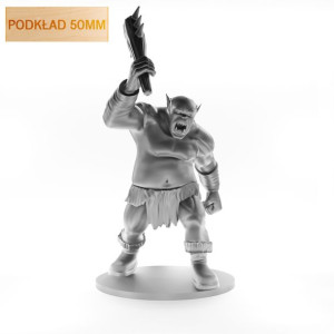 Figurka Rpg - Seria Potwory - Wojowniczy Ogr A - Podkład 50 Mm